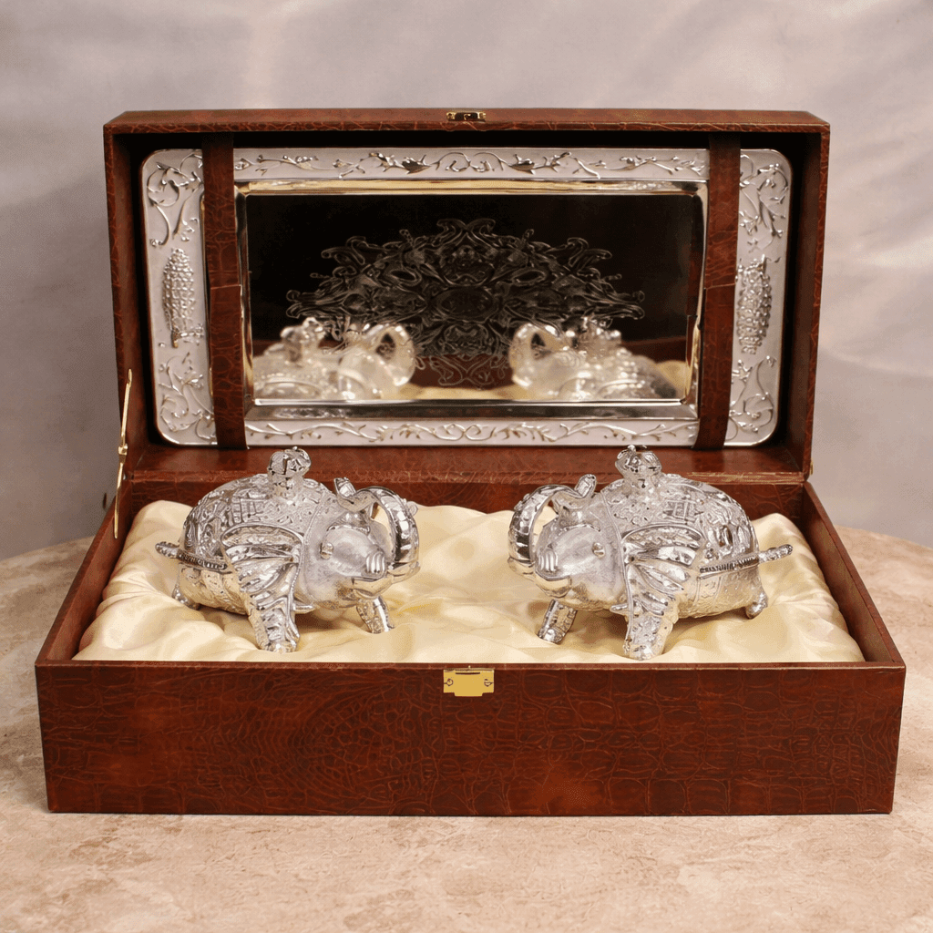 Elephant Gift Set with Tray - Daamaira Home and Living Ltd