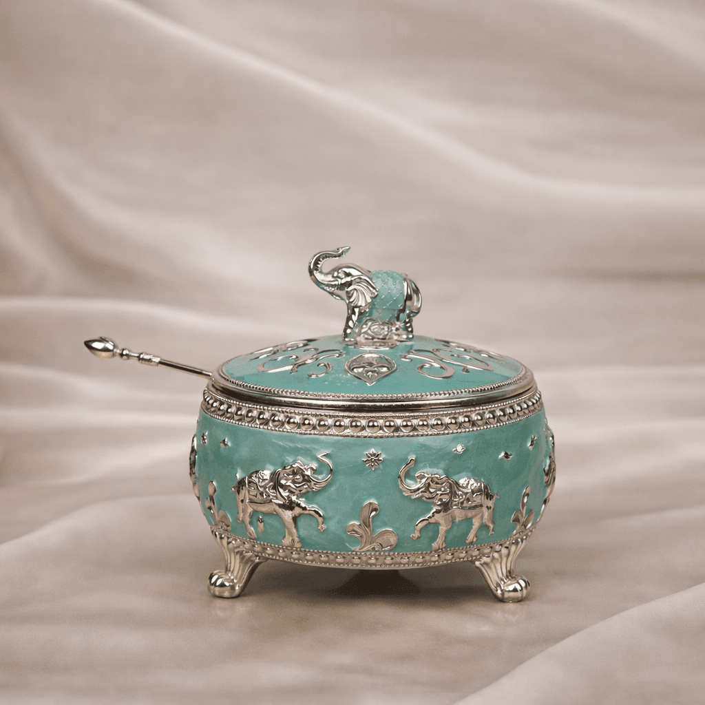 Elephant Sugar Pot with Spoon - Daamaira Home and Living Ltd