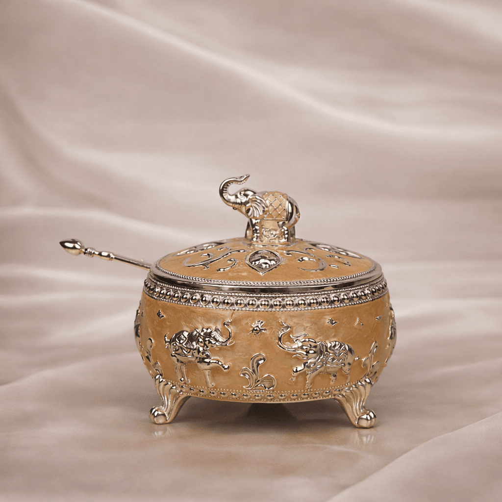Elephant Sugar Pot with Spoon - Daamaira Home and Living Ltd