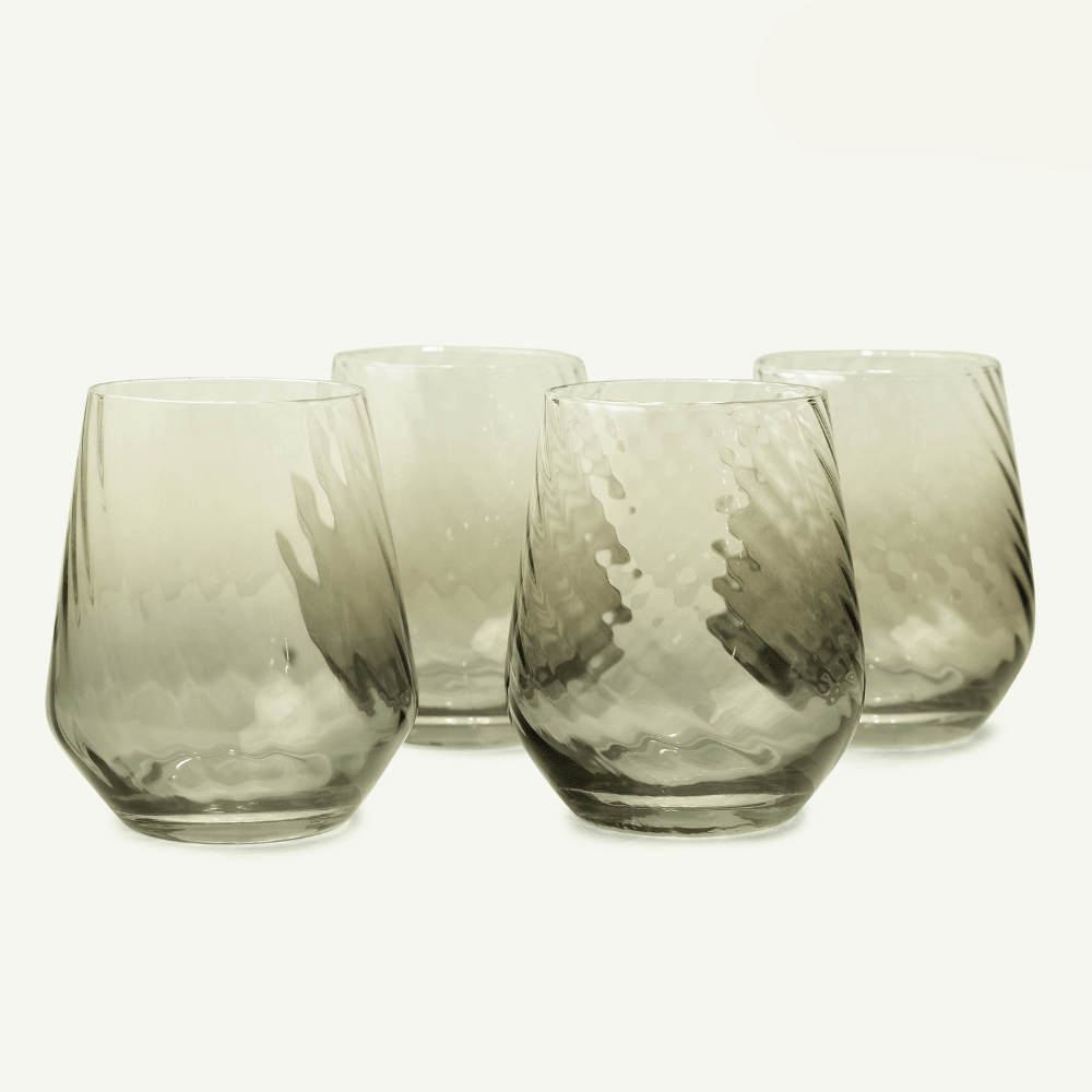 Drinking Glasses Emerald Set Of 4 Multipurporse Glasses - Daamaira Home and Living Ltd