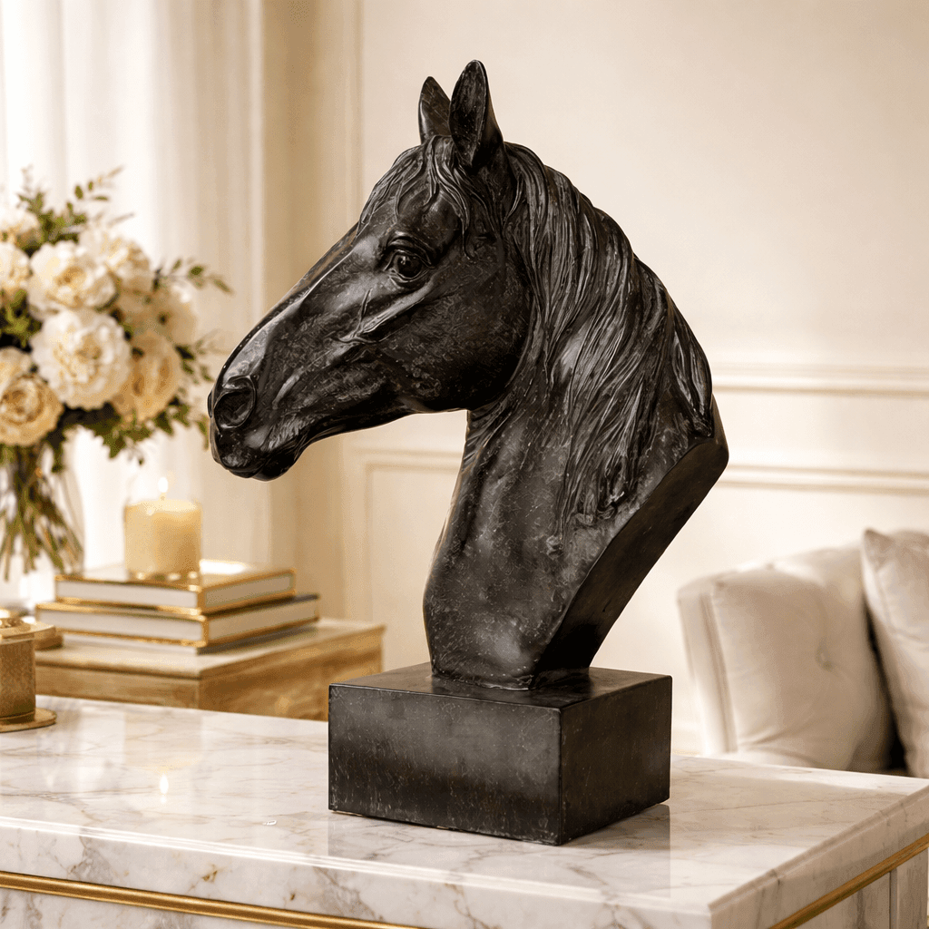 Sculptures & Figurines Equine Horse Sculpture - Daamaira Home and Living Ltd