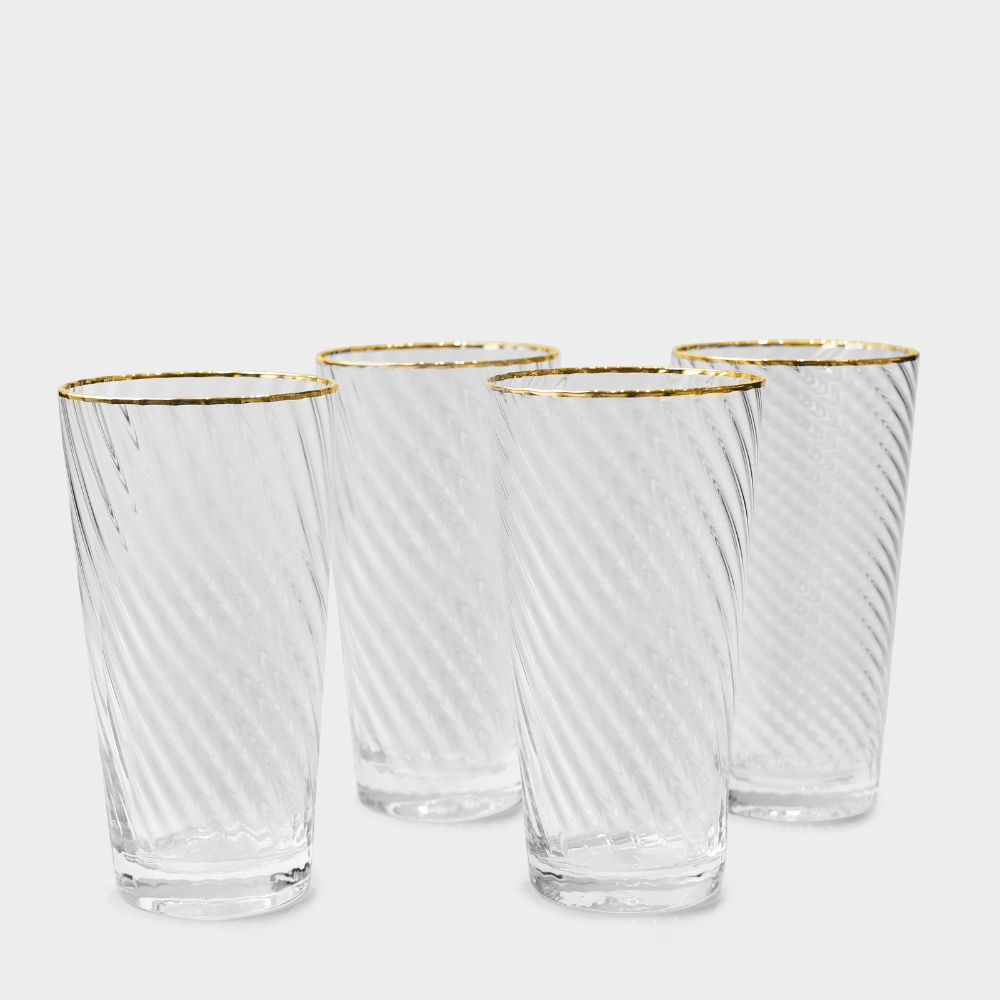 Drinking Glasses Finesse Set Of 4 High Ball Glasses - Daamaira Home and Living Ltd