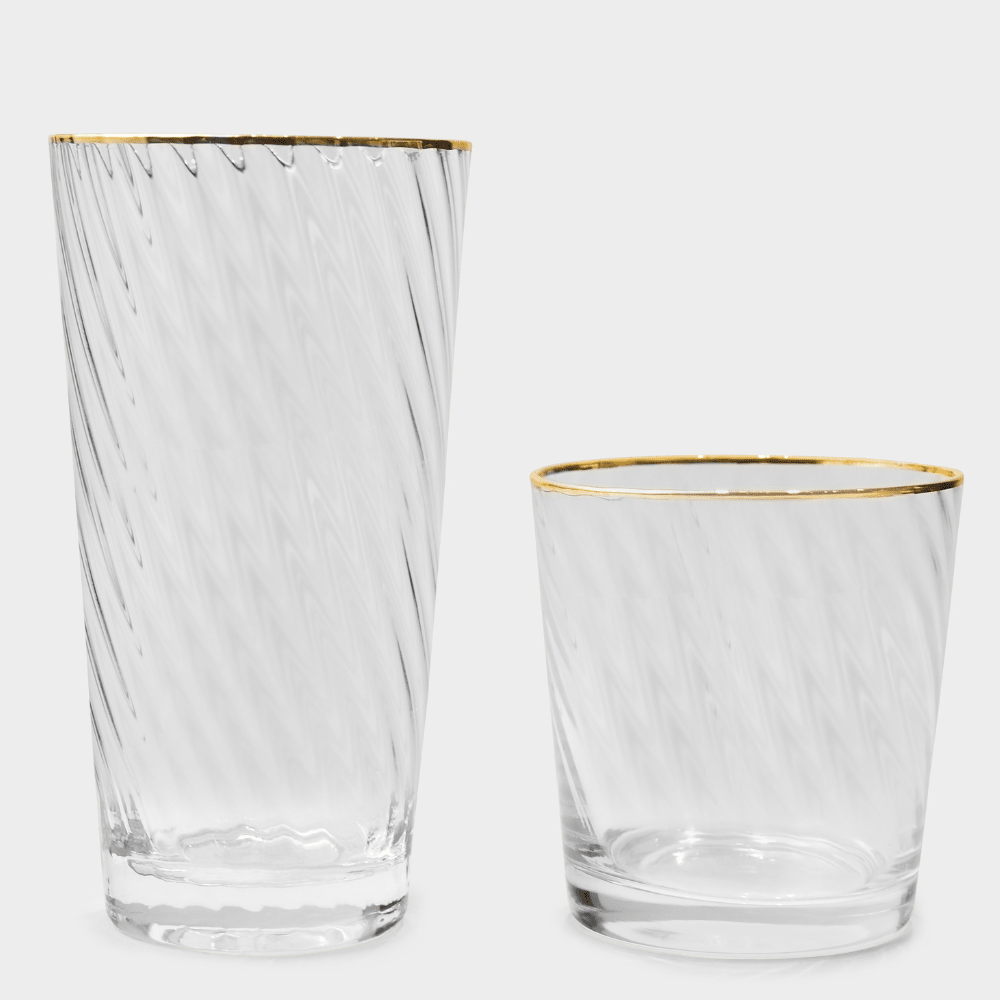 Drinking Glasses Finesse Set Of 4 Whiskey Glasses - Daamaira Home and Living Ltd