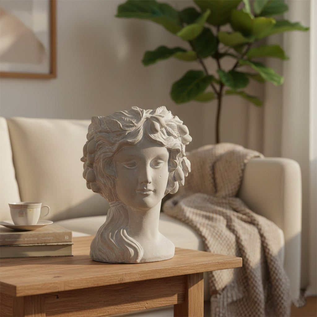 Sculptures & Figurines Flora Crown Bust Planter - Daamaira Home and Living Ltd