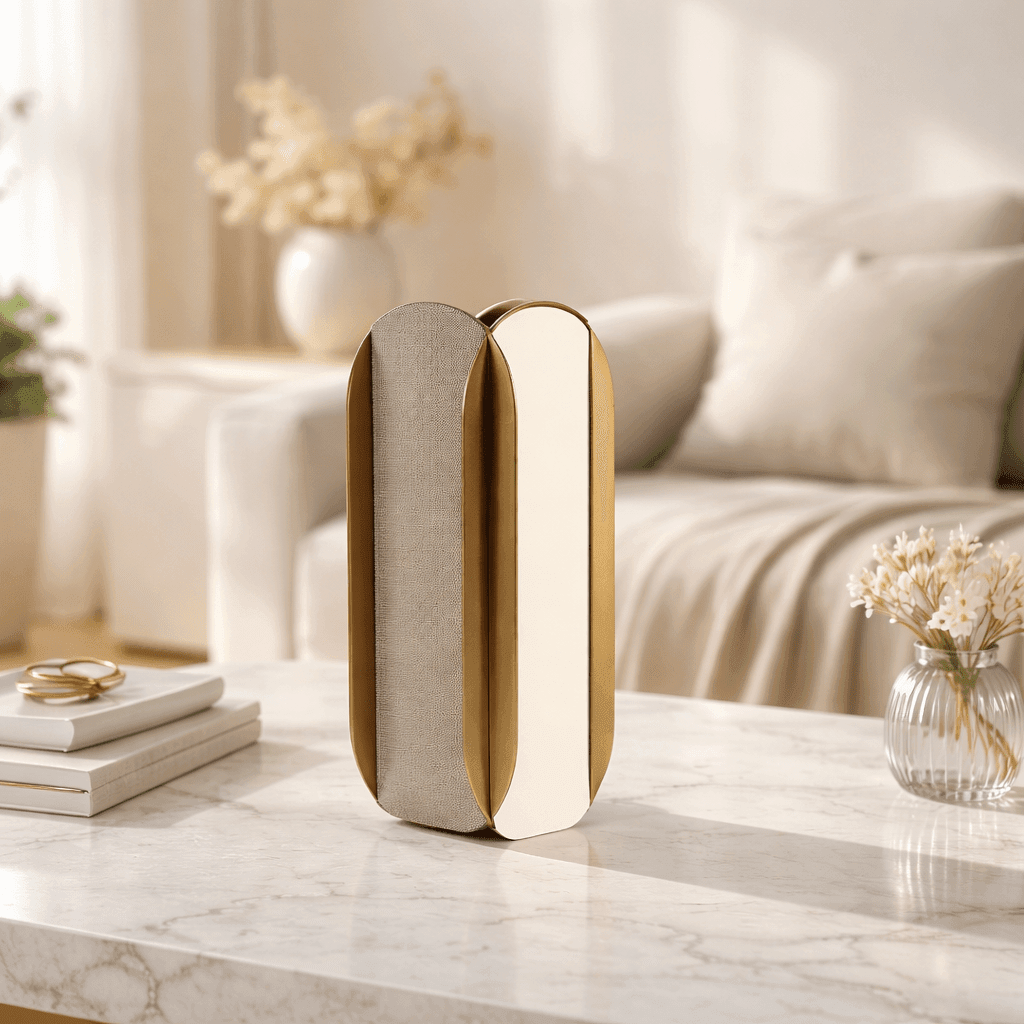 Vases Geometric Gold Flower Vase - Daamaira Home and Living Ltd