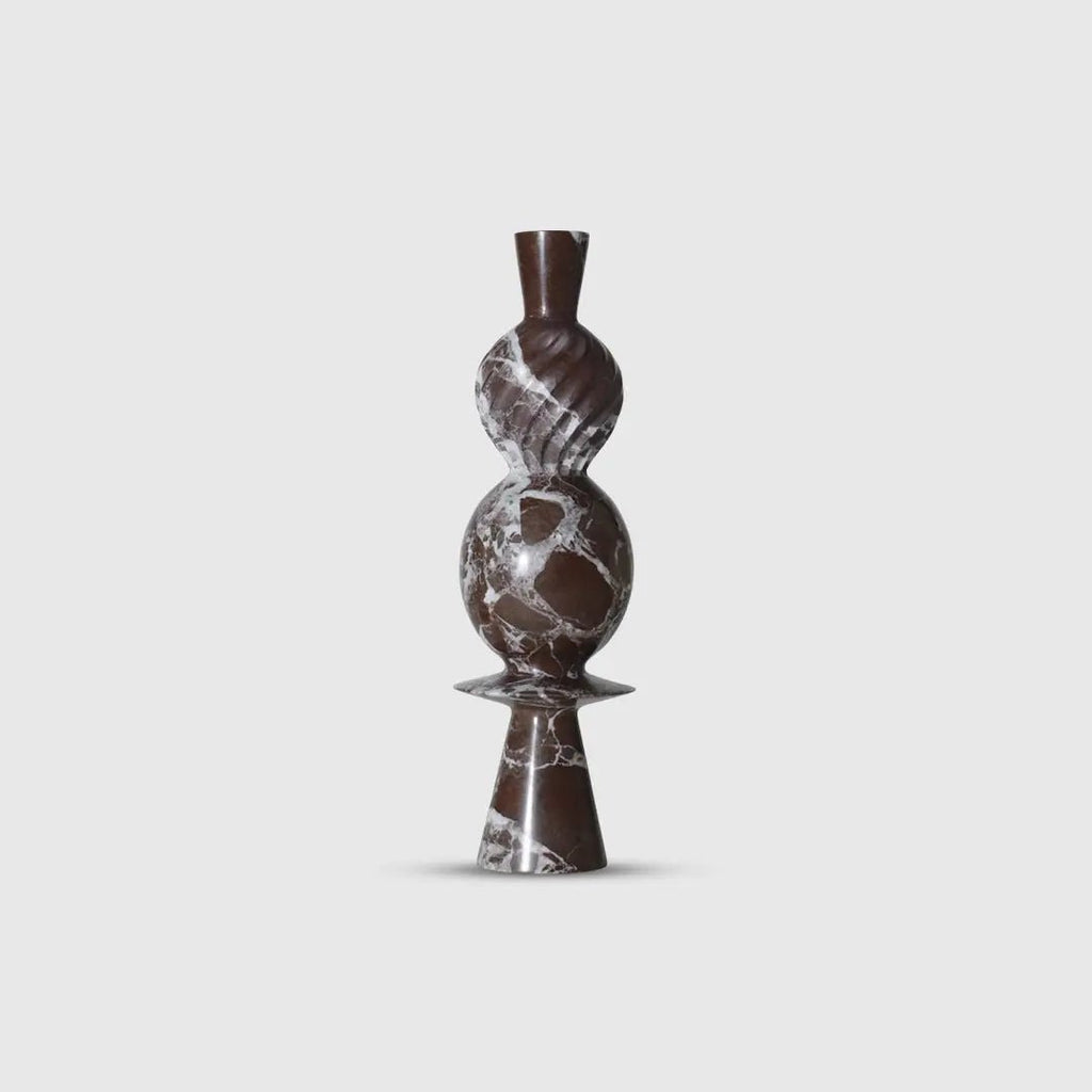 Sculptures & Figurines Geometric Marble Sculpture - Wine - Daamaira Home and Living Ltd