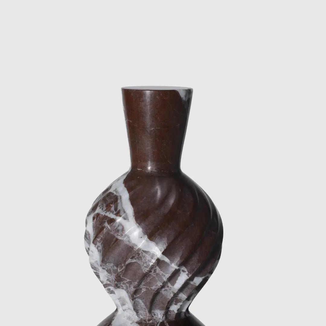 Sculptures & Figurines Geometric Marble Sculpture - Wine - Daamaira Home and Living Ltd