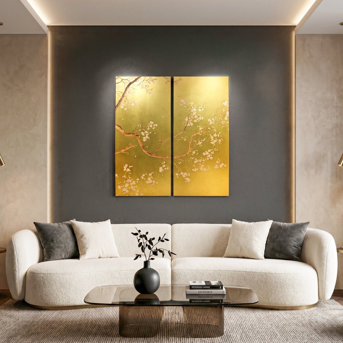 Wall art Gold Foil Wall Art - Daamaira Home and Living Ltd