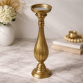 Sculptures & Figurines Golden Candle Holder - L - Daamaira Home and Living Ltd