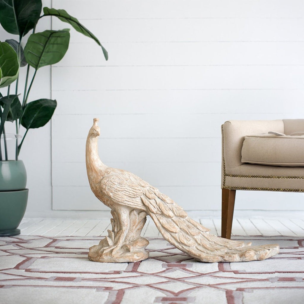 Sculptures & Figurines Grazing Peacock - Daamaira Home and Living Ltd