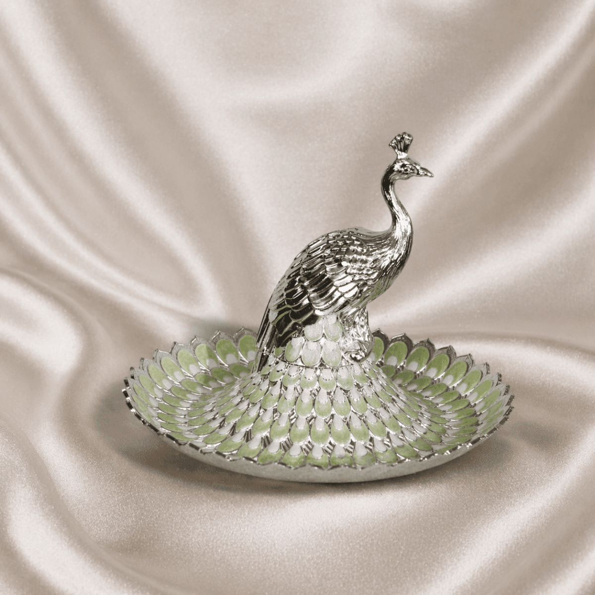 Heritage Peacock Decorative Tray Small - Daamaira Home and Living Ltd