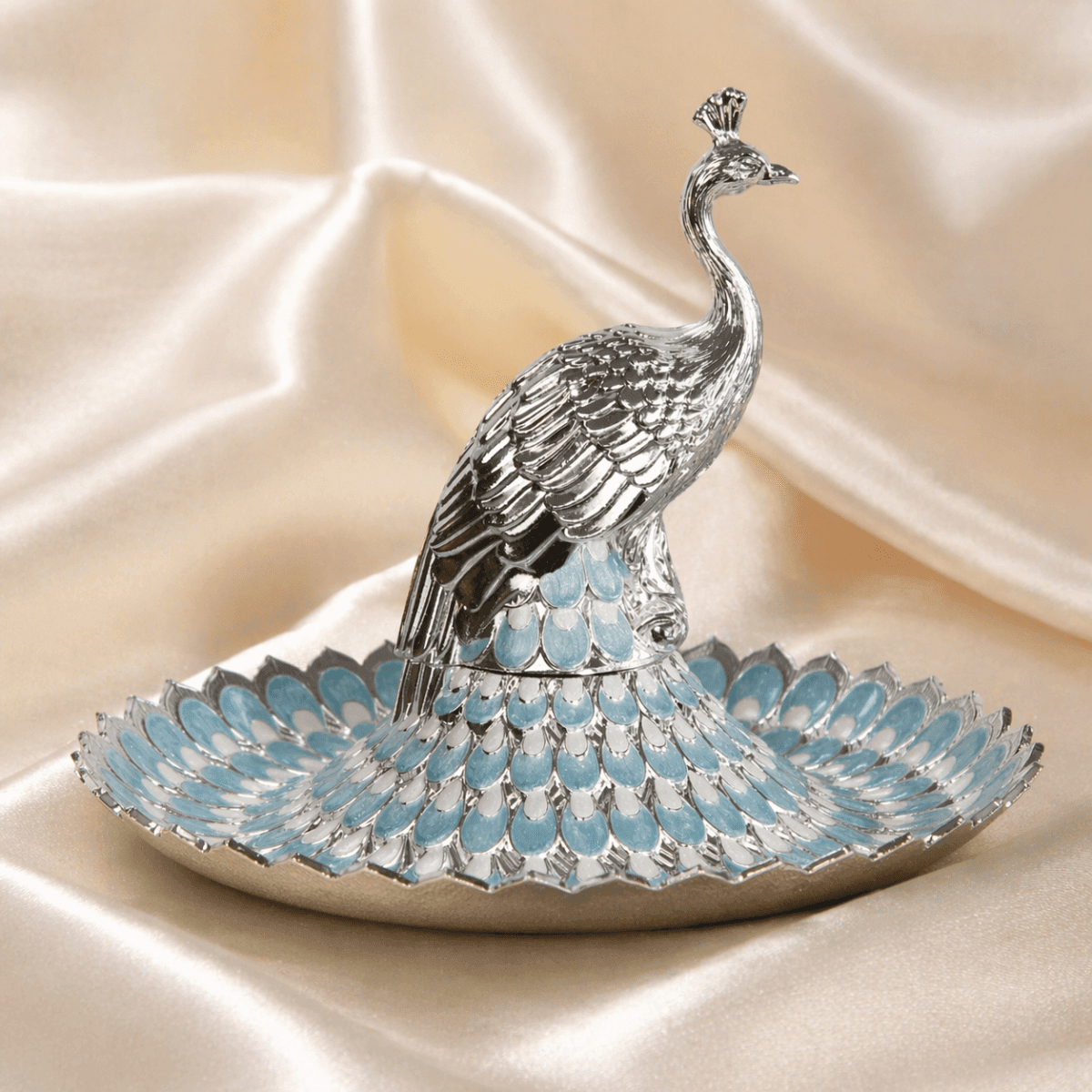 Heritage Peacock Decorative Tray Small - Daamaira Home and Living Ltd