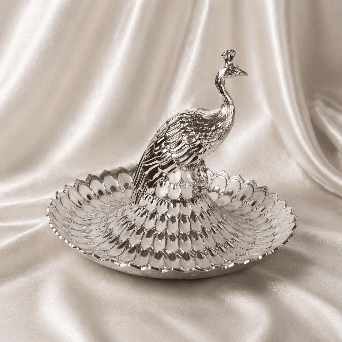 Heritage Peacock Decorative Tray Small - Daamaira Home and Living Ltd