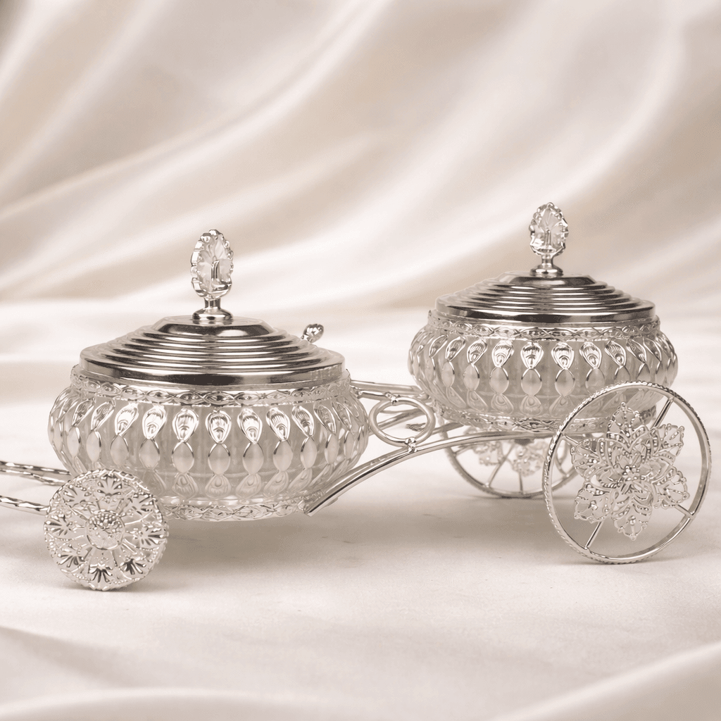 Horse Cart Double Bowl Serving Set - Daamaira Home and Living Ltd