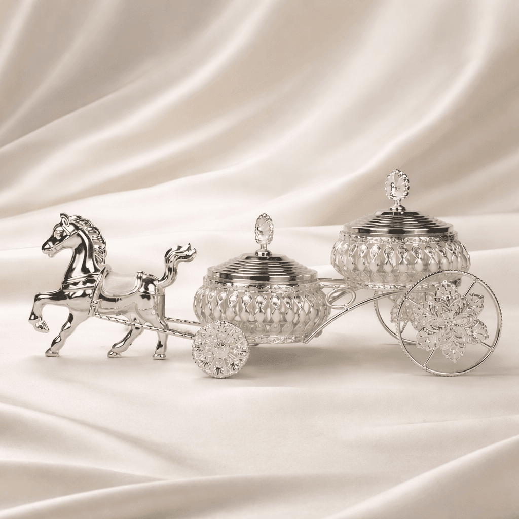 Horse Cart Double Bowl Serving Set - Daamaira Home and Living Ltd