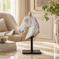 Sculptures & Figurines Horse Statue on Iron Base - Daamaira Home and Living Ltd