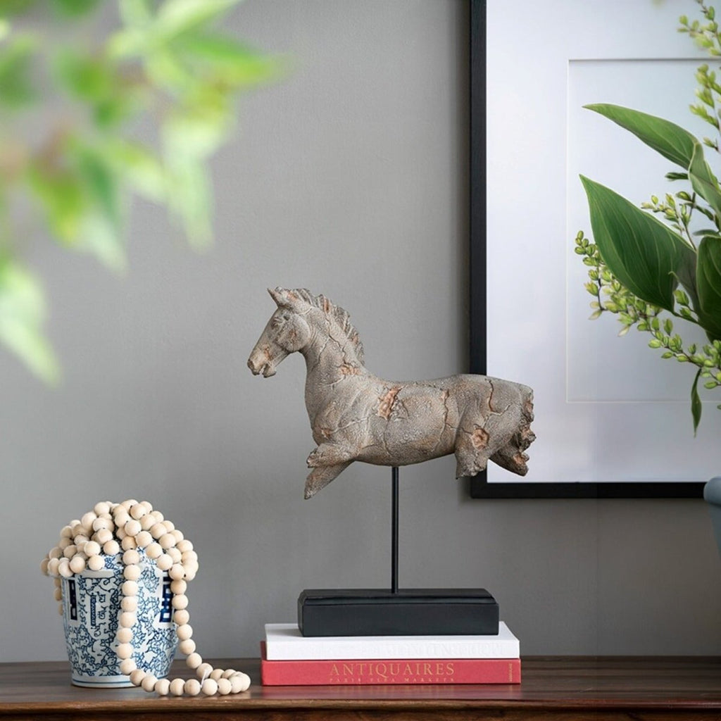 Sculptures & Figurines Horse statue with stand - Daamaira Home and Living Ltd