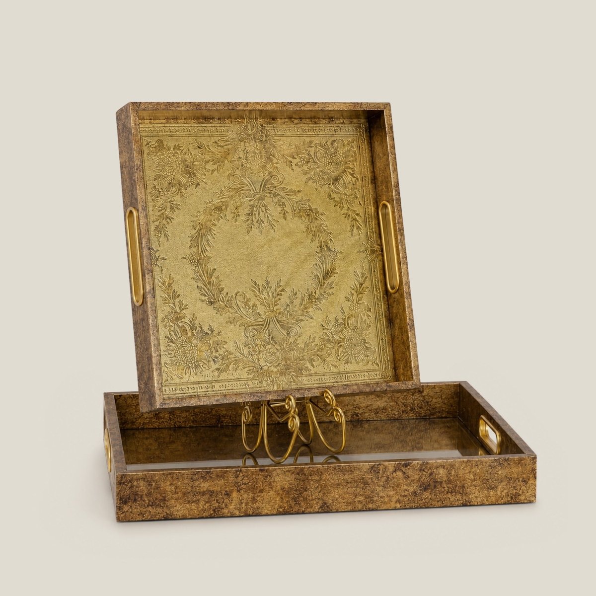 Serving Tray Imperial Serving/Vanity Tray - Set Of 2 - Daamaira Home and Living Ltd