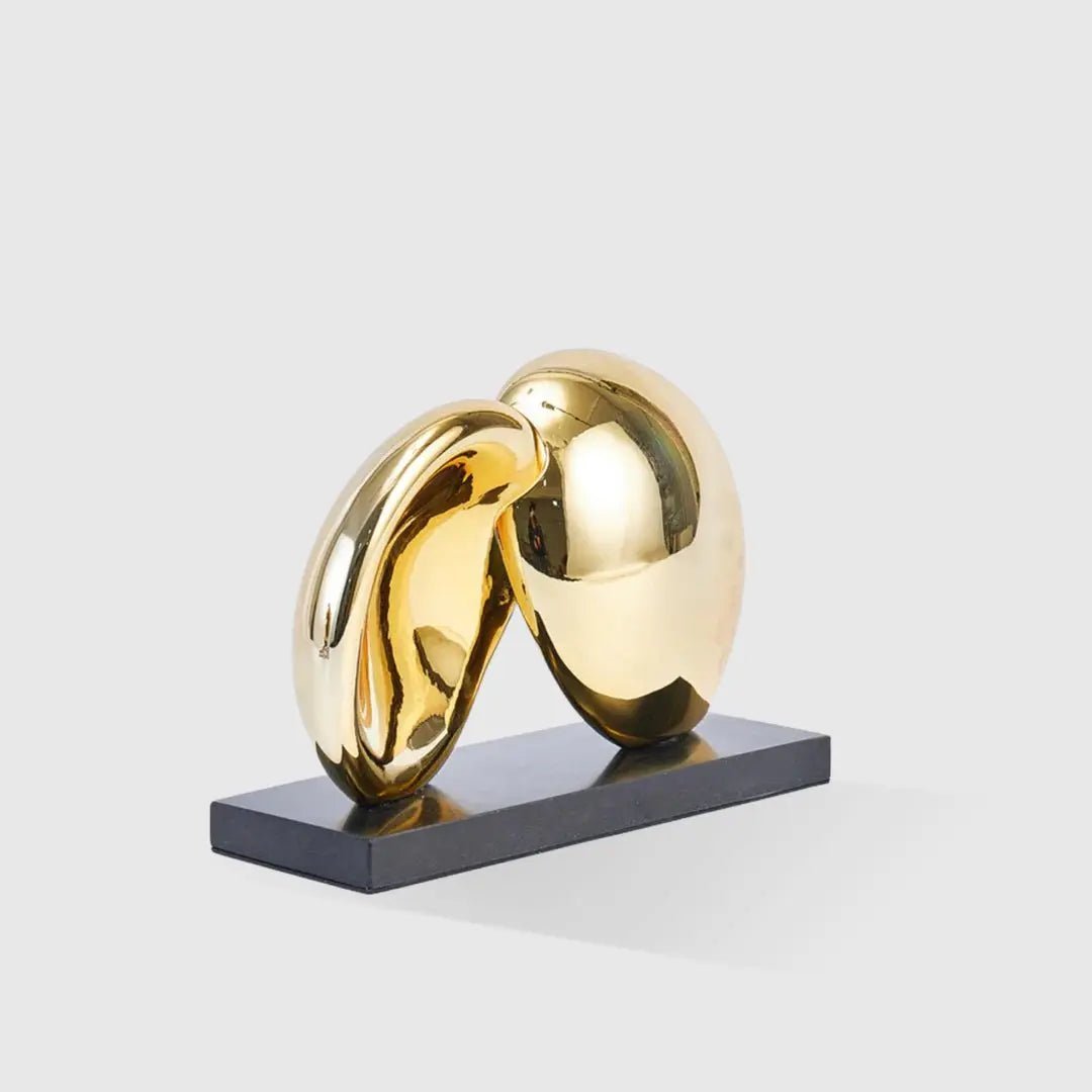 Sculptures & Figurines Intersecting Gold Decor Object - Daamaira Home and Living Ltd