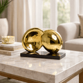 Sculptures & Figurines Intersecting Gold Decor Object - Daamaira Home and Living Ltd