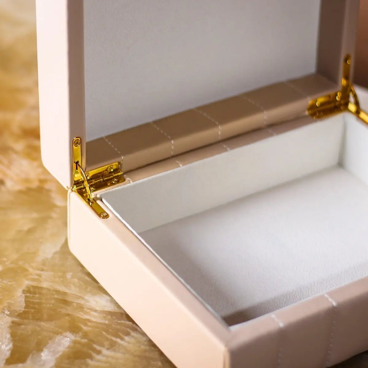 Storage Box Leather Storage Box - Beige - Daamaira Home and Living Ltd