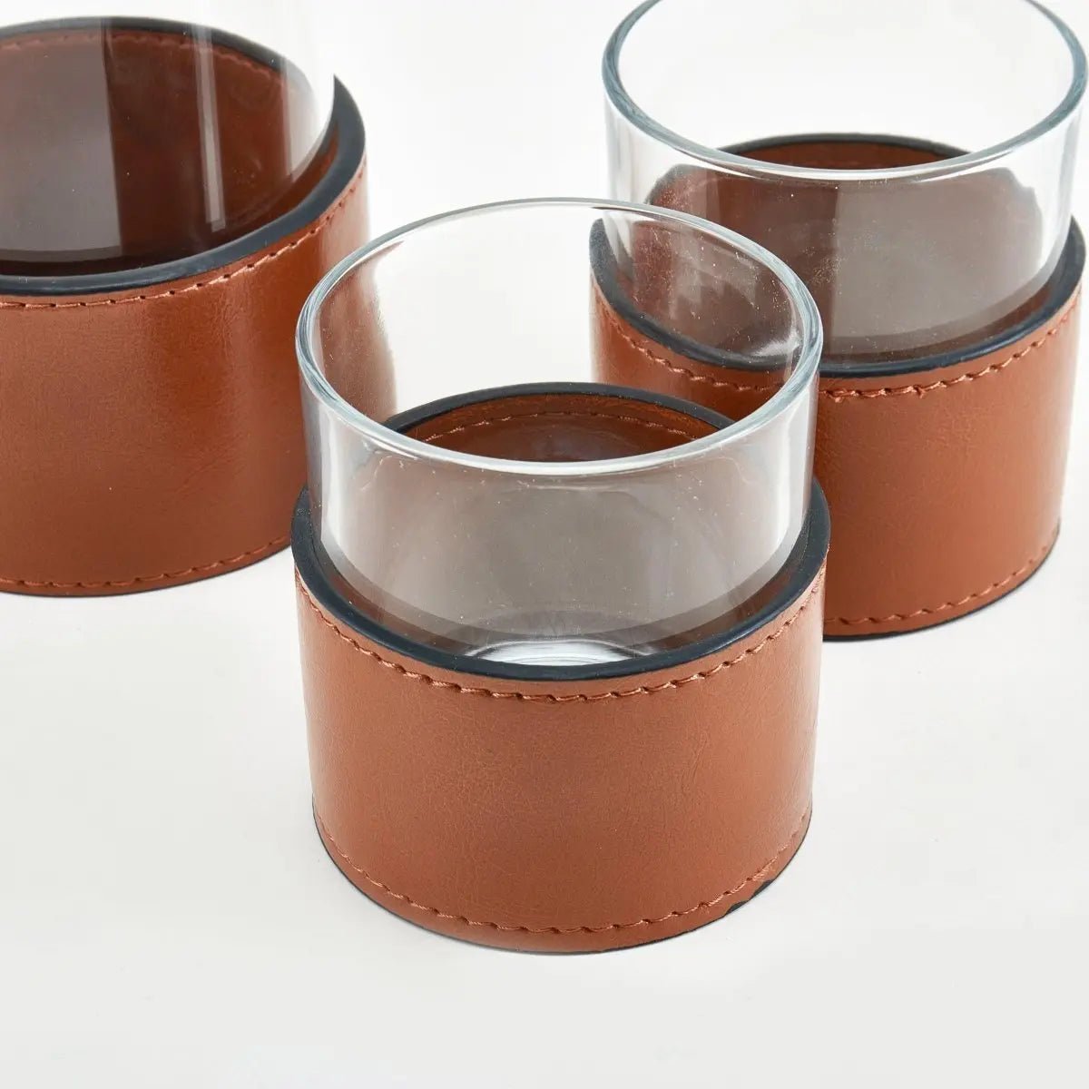 Water Jugs Leather Water Jug With Cups - Daamaira Home and Living Ltd