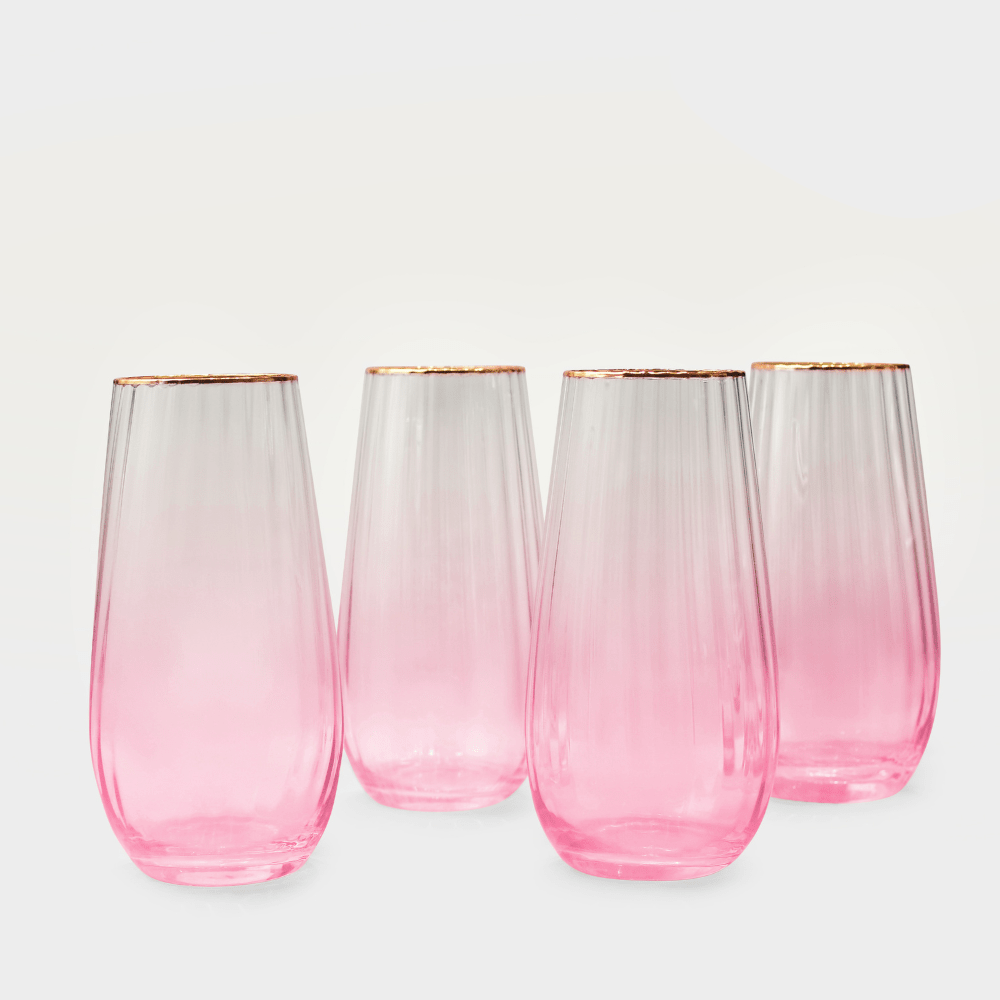 Drinking Glasses Lush Set Of 4 High Ball Glasses - Daamaira Home and Living Ltd