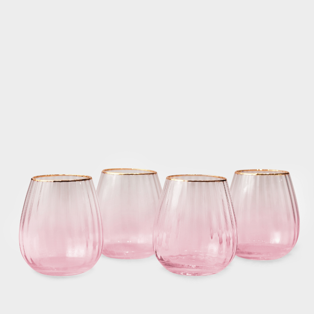 Drinking Glasses Lush Set Of 4 Water Glasses - Daamaira Home and Living Ltd