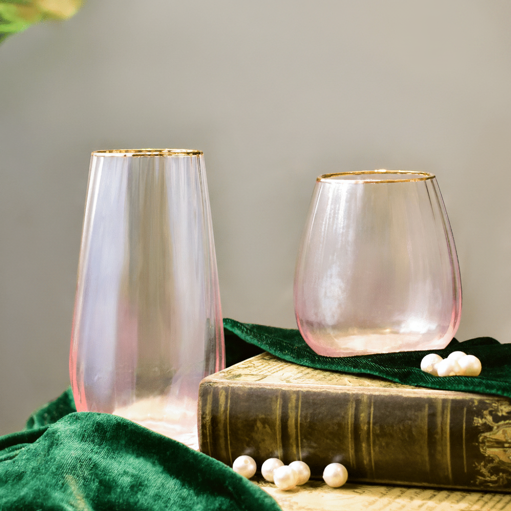 Drinking Glasses Lush Set Of 4 Water Glasses - Daamaira Home and Living Ltd
