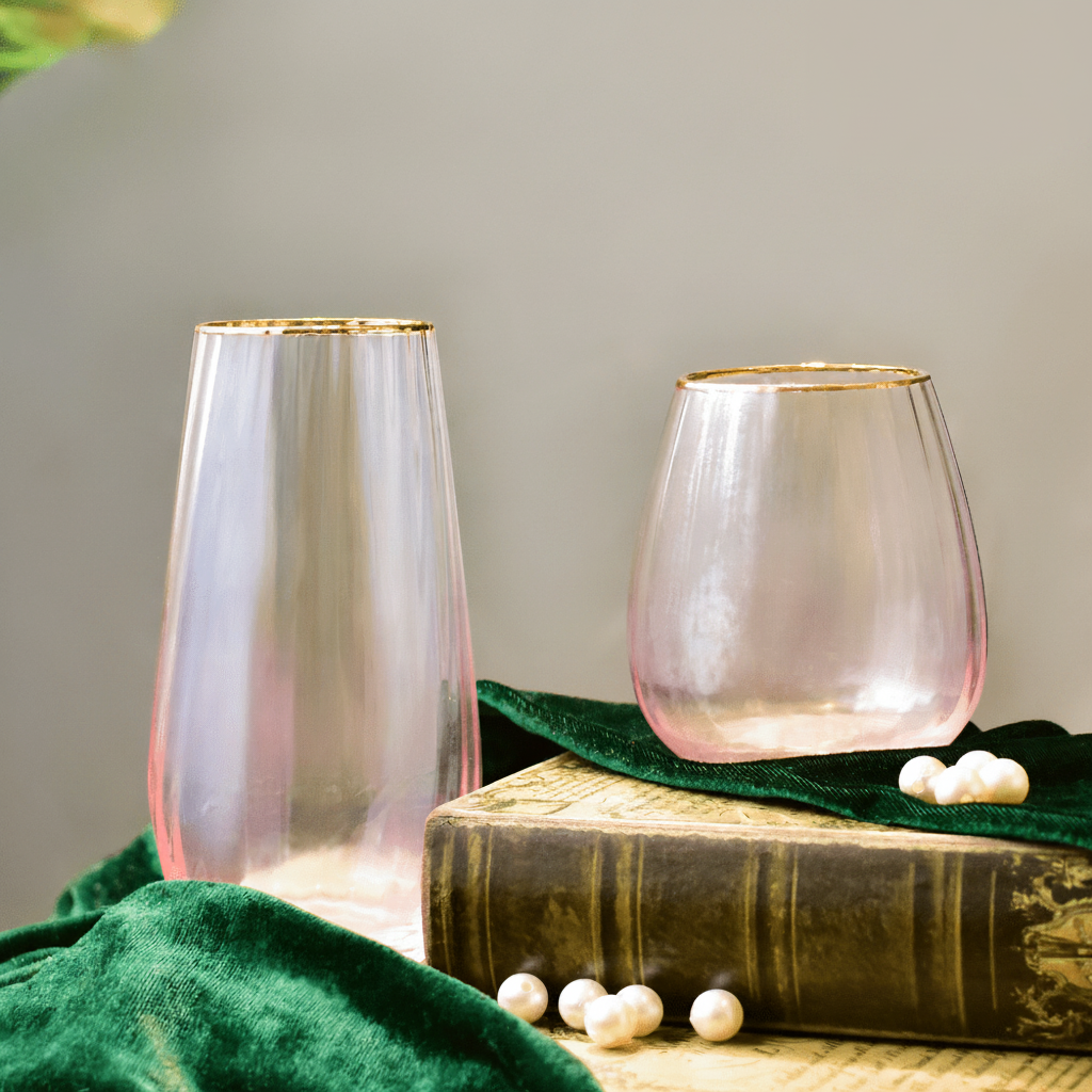 Drinking Glasses Lush Set Of 4 Water Glasses - Daamaira Home and Living Ltd