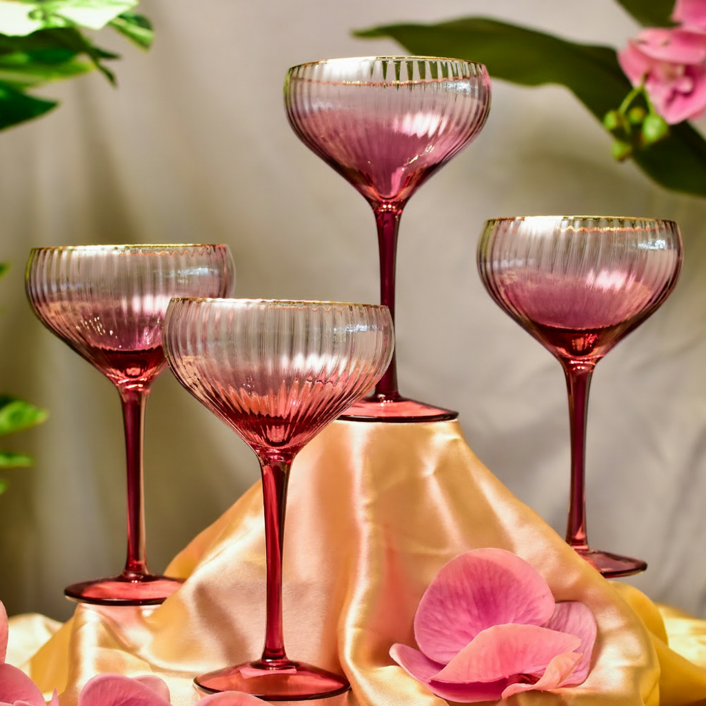 Drinking Glasses Lust Set Of 4 Martini Glasses - Daamaira Home and Living Ltd