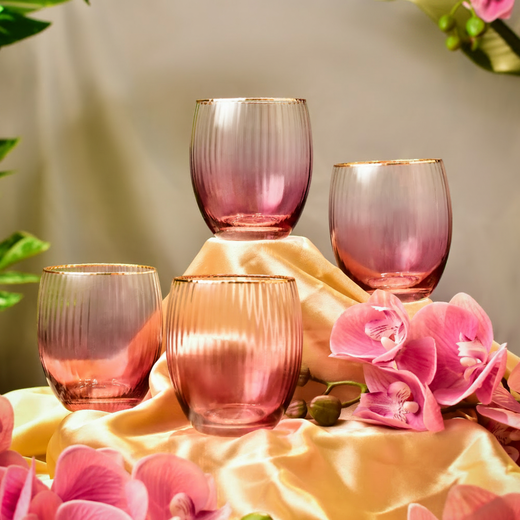 Drinking Glasses Lust Set Of 4 Water Glasses - Daamaira Home and Living Ltd