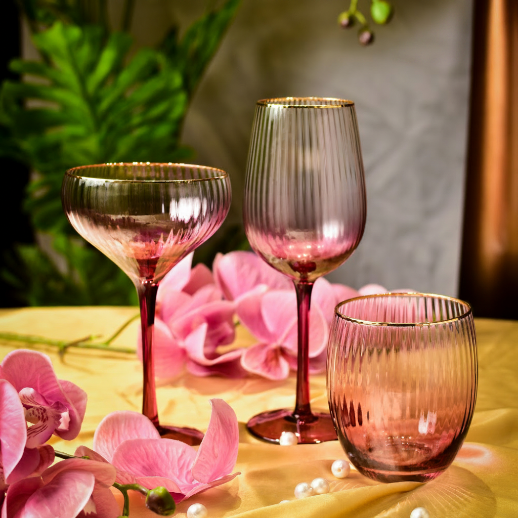 Drinking Glasses Lust Set Of 4 Water Glasses - Daamaira Home and Living Ltd