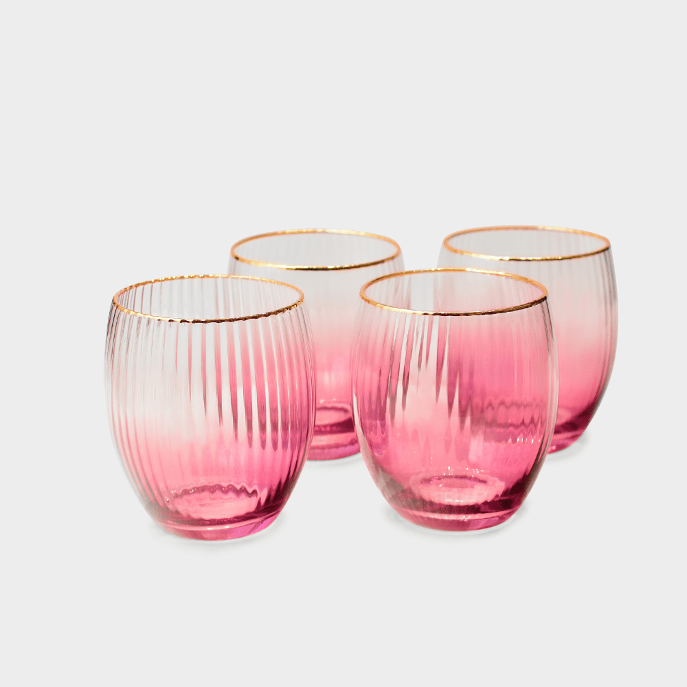Drinking Glasses Lust Set Of 4 Water Glasses - Daamaira Home and Living Ltd
