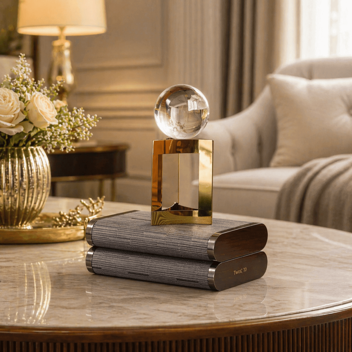 Storage Box Luxury Time Piece/Jewel Box - Grey - Daamaira Home and Living Ltd