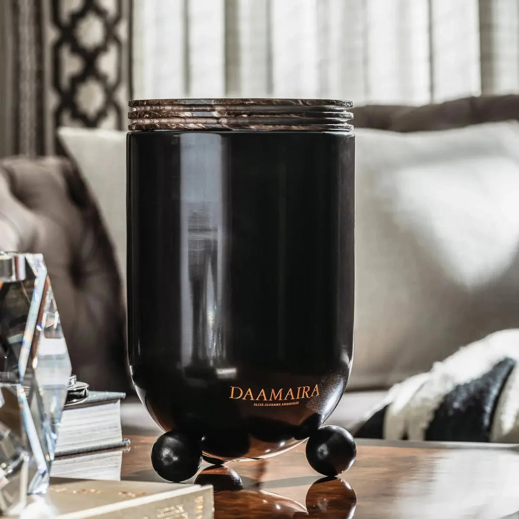 Vases Marble & Brass Tall Flower Vase - Daamaira Home and Living Ltd