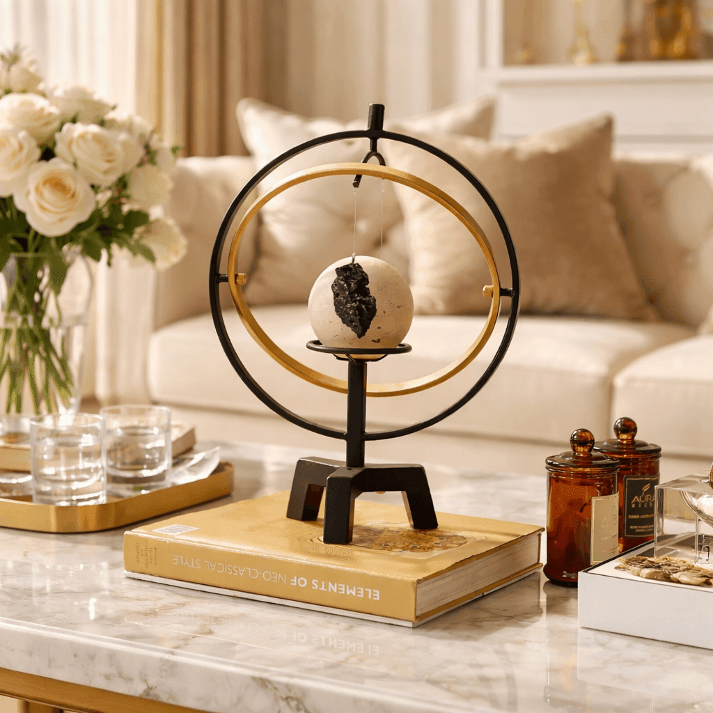 Decor Objects Marble Sphere And The Hanging Stone - Daamaira Home and Living Ltd