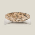 Decorative Platters Marble Tray With Alloy Stand - Daamaira Home and Living Ltd