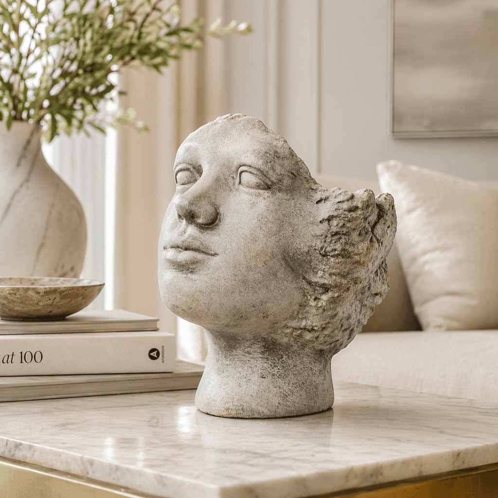 Sculptures & Figurines Muse Sculpted Face - Daamaira Home and Living Ltd