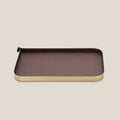 Organiser Tray Nordic Vanity/Serving Tray - Brush Gold And Brown Small - Daamaira Home and Living Ltd