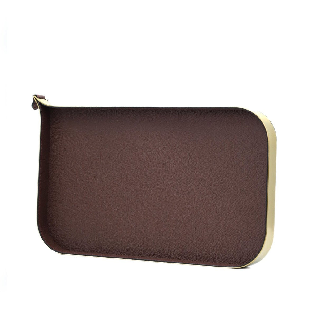 Organiser Tray Nordic Vanity/Serving Tray - Brush Gold And Brown Small - Daamaira Home and Living Ltd