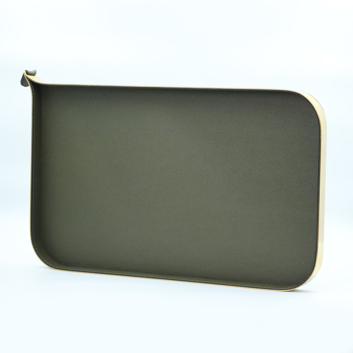 Organiser Tray Nordic Vanity/Serving Tray - Brush Gold And Olive Green Large - Daamaira Home and Living Ltd
