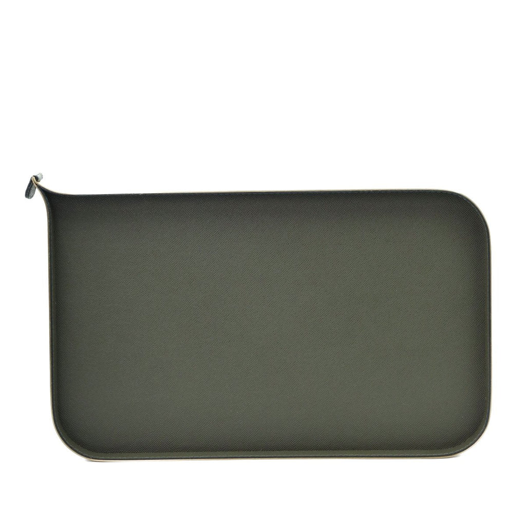 Organiser Tray Nordic Vanity/Serving Tray - Brush Gold And Olive Green Large - Daamaira Home and Living Ltd