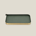 Organiser Tray Nordic Vanity/Serving Tray - Brush Gold And Olive Green Small - Daamaira Home and Living Ltd