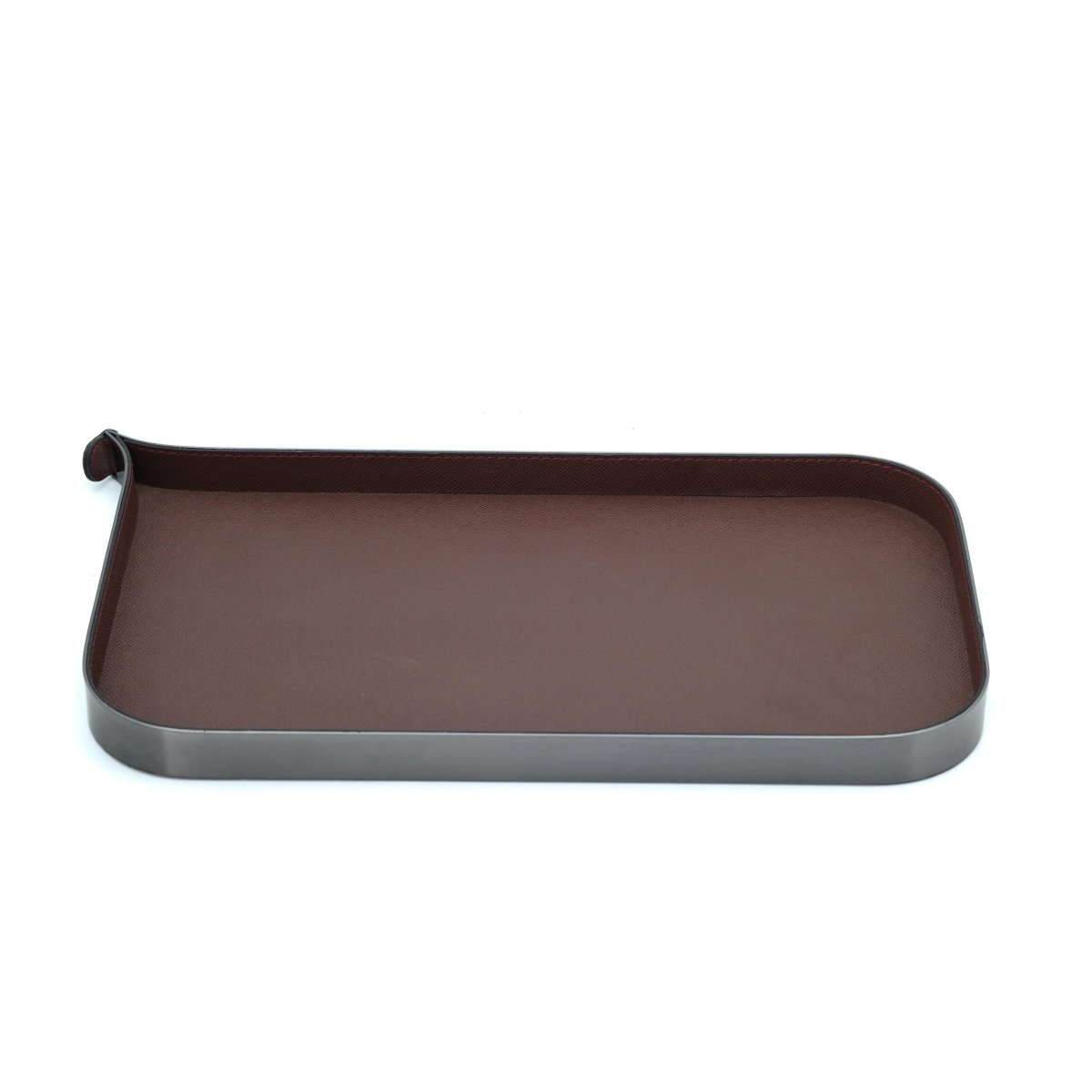 Organiser Tray Nordic Vanity/Serving Tray - Smoke Grey And Brown Large - Daamaira Home and Living Ltd