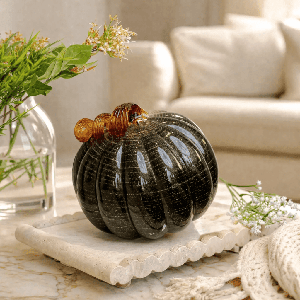 Sculptures & Figurines Olive Pumpkin Sculpture - Daamaira Home and Living Ltd
