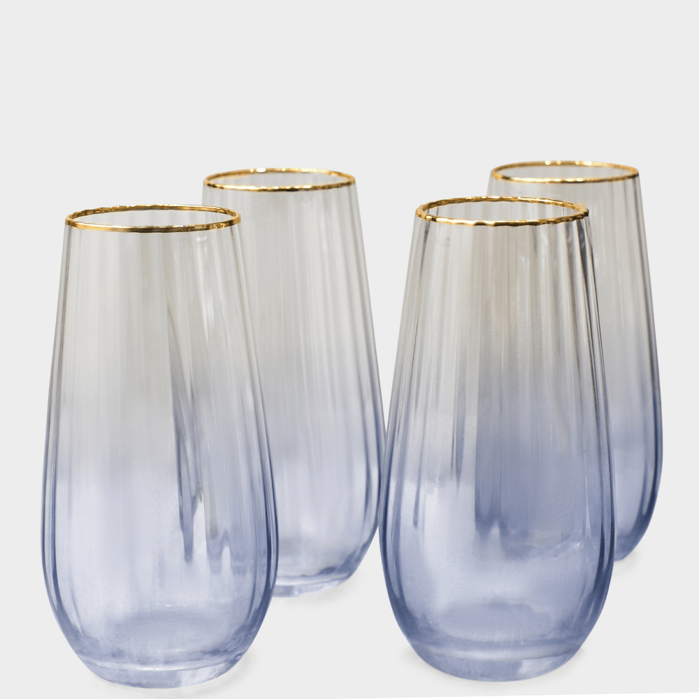 Drinking Glasses Ombre Set Of 4 High Ball Glasses - Daamaira Home and Living Ltd