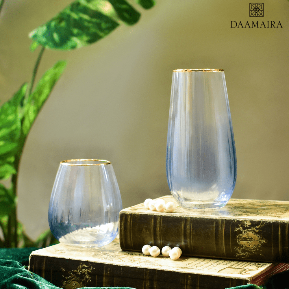 Drinking Glasses Ombre Set Of 4 Water Glasses - Daamaira Home and Living Ltd