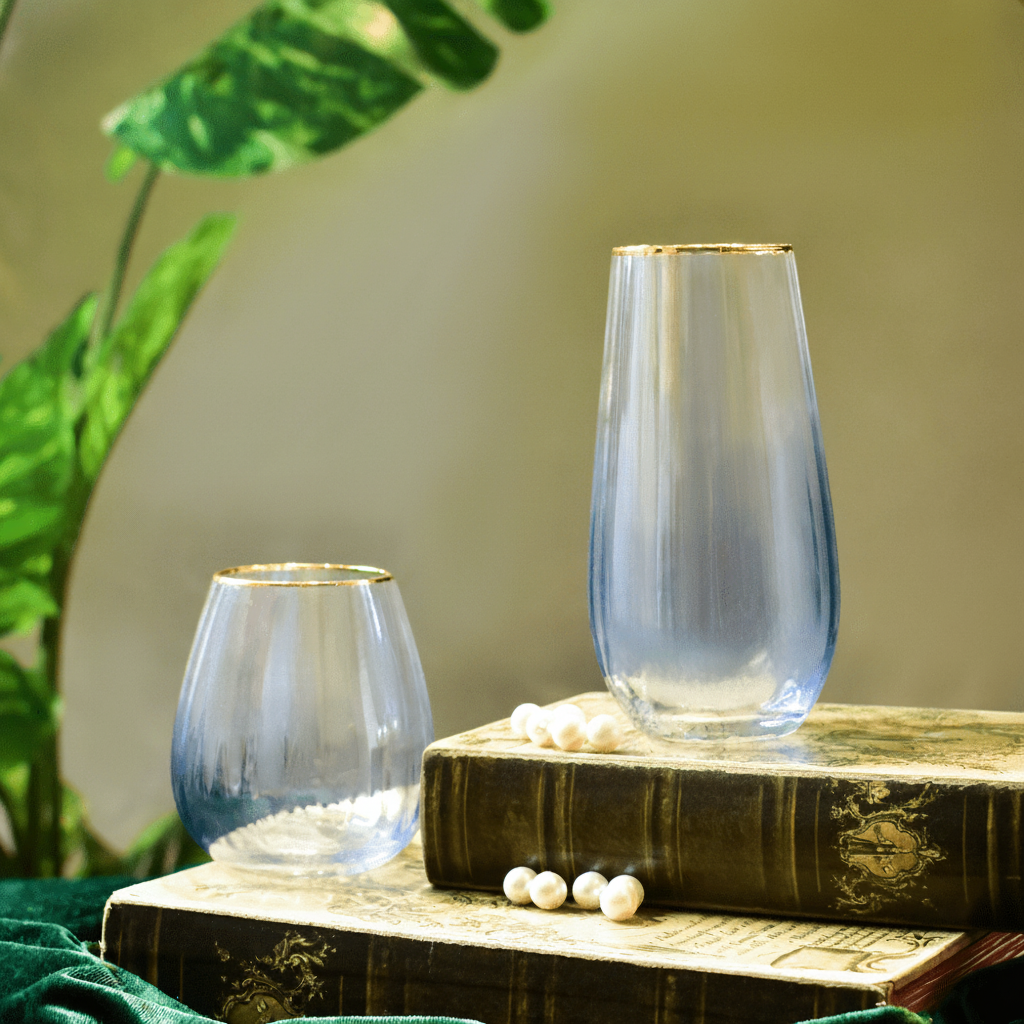 Drinking Glasses Ombre Set Of 4 Water Glasses - Daamaira Home and Living Ltd