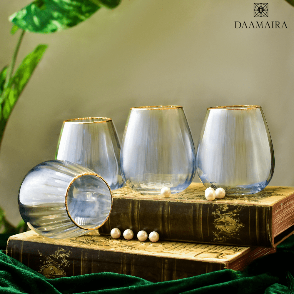 Drinking Glasses Ombre Set Of 4 Water Glasses - Daamaira Home and Living Ltd